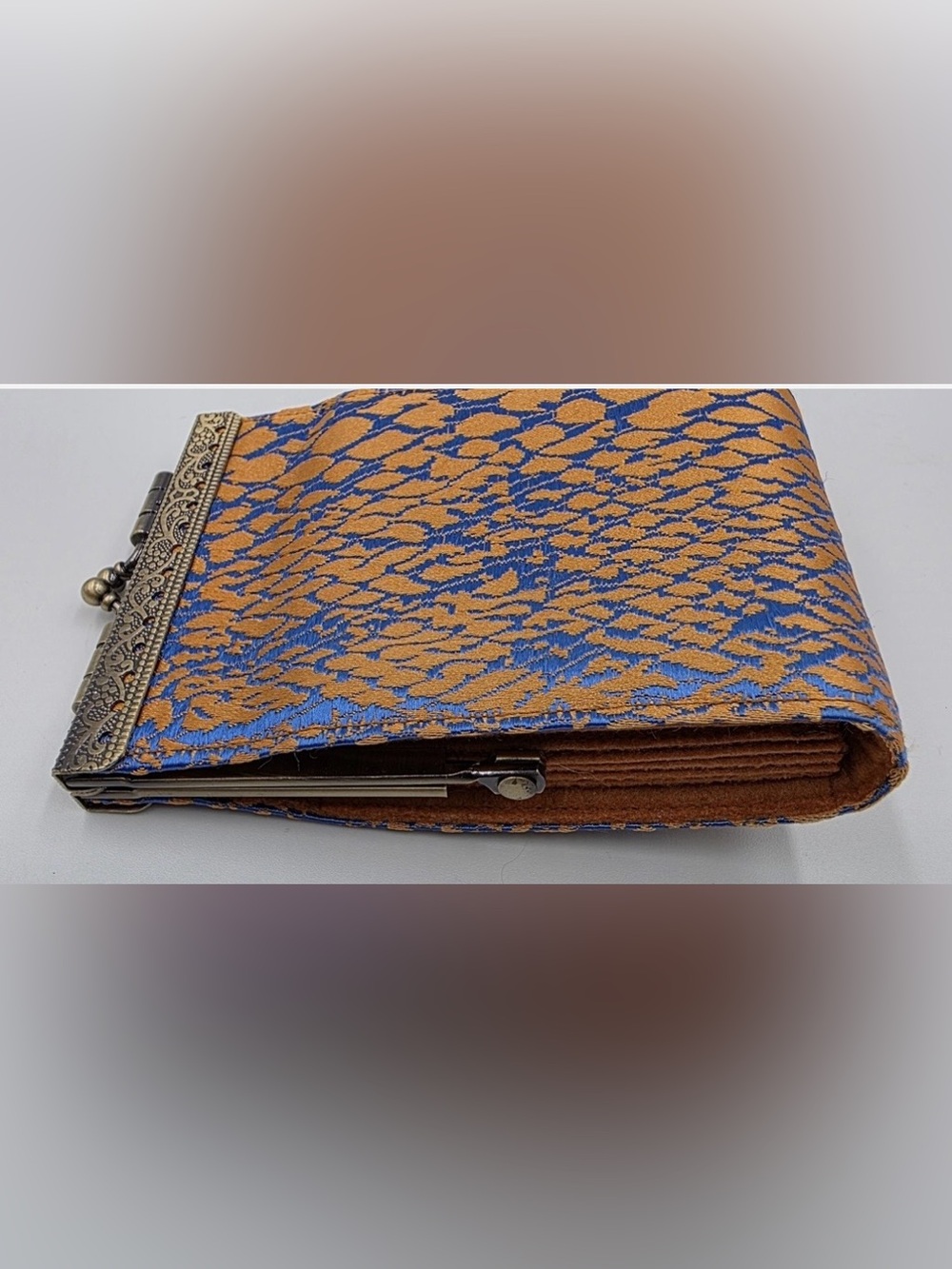 Cathayana Animal Print Silk Brocade Wallet VINTAGE w RFID protect theft EUC - Picture 11 of 11